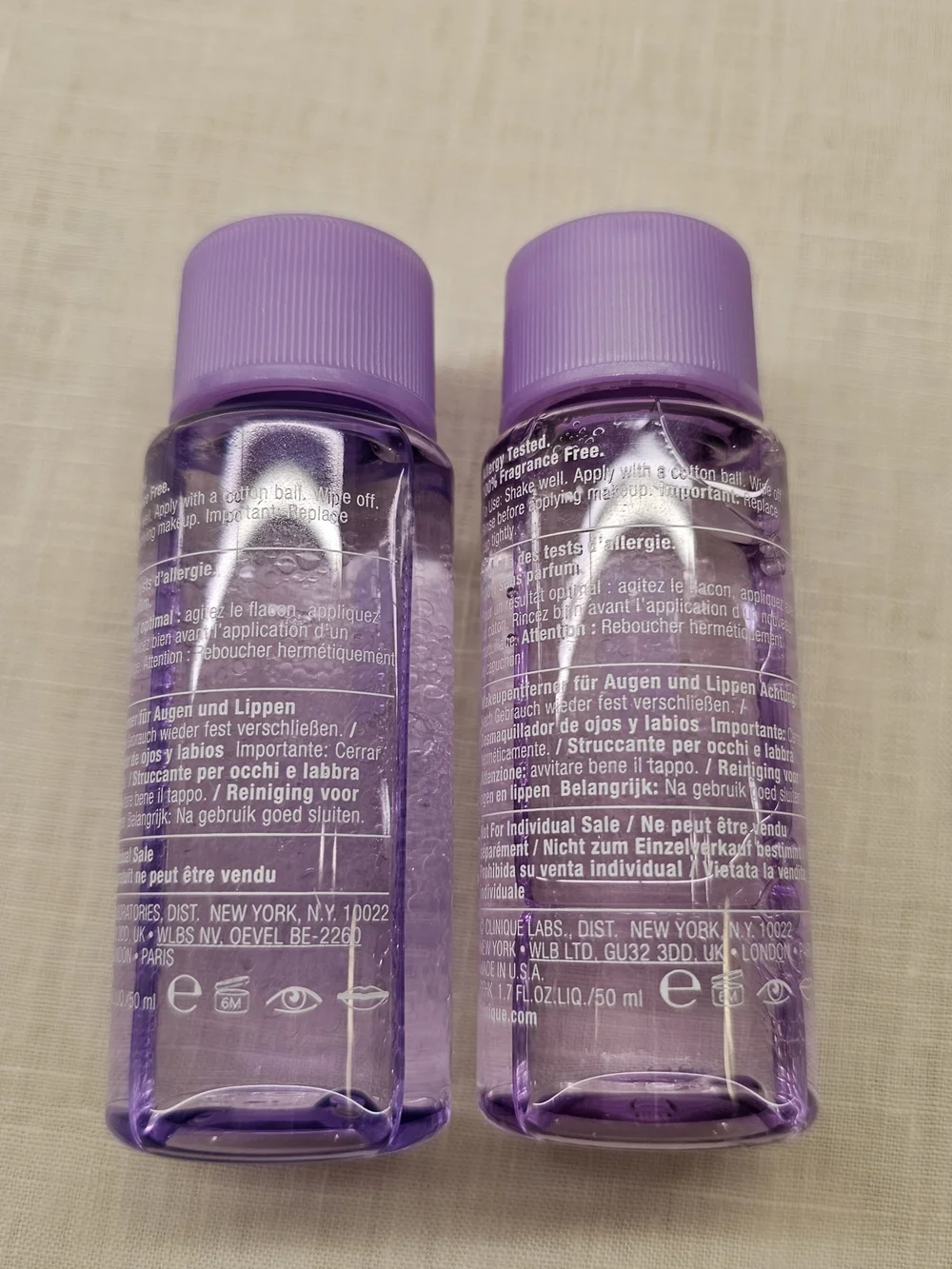 NEW Lot of 2 Clinique Take The Day Off Makeup Remover Travel Size 1.7 oz Each